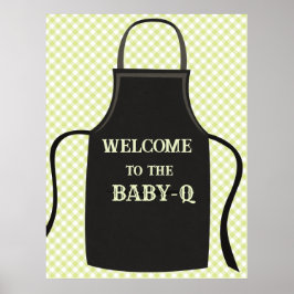 Gingham Baby-q Welcome Poster