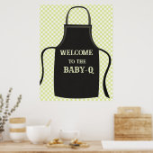 Gingham Baby-q Welkom Poster (Keuken)