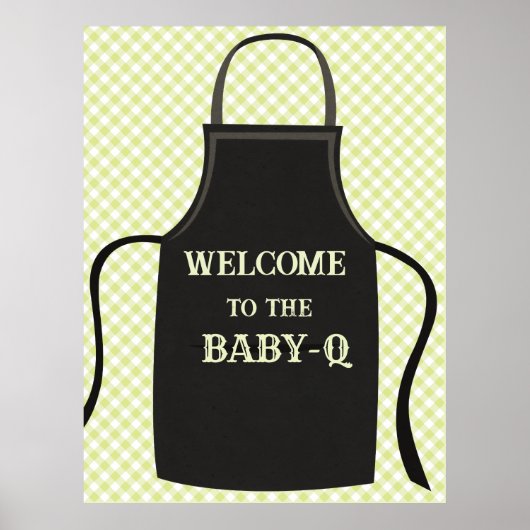 Gingham Baby-q Welkom Poster (Voorkant)