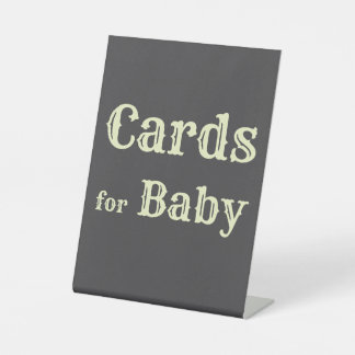 Gingham baby shower Kaarten voor Baby bord Reclamebord Met Voetstuk