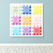 Gingham Baby verzen op basis van geloof Canvas Afdruk (Insitu (Houten vloer))