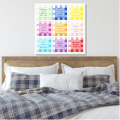 Gingham Baby verzen op basis van geloof Canvas Afdruk (Insitu (Slaapkamer))