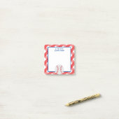 Gingham Baseball Gepersonaliseerd Post-it Notitieb Post-it® Notes (Op bureau)