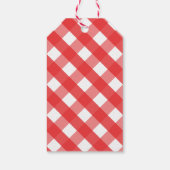 Gingham Baseball Gepersonaliseerde Gift Labels Cadeaulabel (Achterkant)