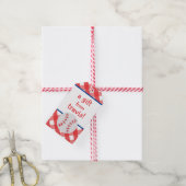 Gingham Baseball Gepersonaliseerde Gift Labels Cadeaulabel (Met Touw)