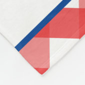 Gingham Baseball Personalized Fleece Blanket Deken (Hoek)