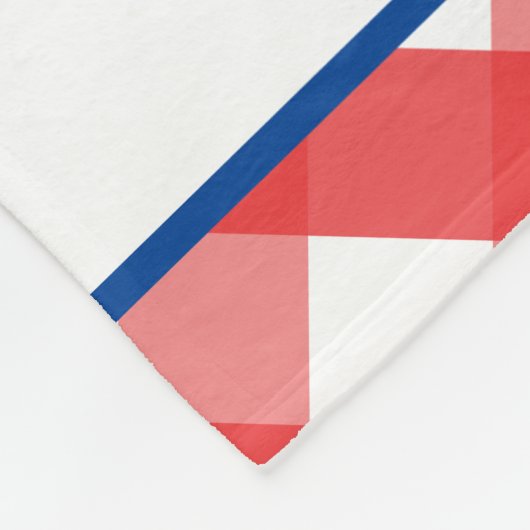 Gingham Baseball Personalized Fleece Blanket Deken (Hoek)