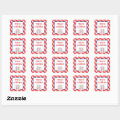 Gingham Baseball Persoonlijke Stickers (Vel)