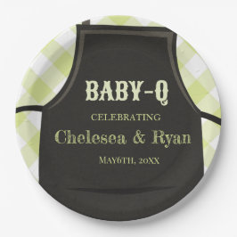 Gingham Bbq Baby shower  Papieren Bordje