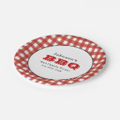 Gingham BBQ Family Picnic Paper Bord (Gekanteld)