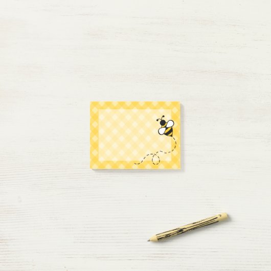 Gingham Bee Kitchen School Post Het Notities Gift Post-it® Notes (Op bureau)