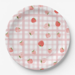 Gingham Berry Party Borden Papieren Bordje