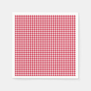 Gingham-Berry-Red-Paper Napkins Servet