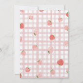 Gingham-bes Berry Eerste Verjaardag Kaart (Achterkant)