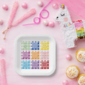 Gingham Bijbelverzen Baby shower Papieren Bordje (Feest)