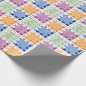 Gingham Bijbelverzen over kinderen baby's Cadeaupapier (Hoek)