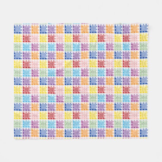 Gingham Bijbelverzen over kinderen baby's Fleece Deken (Voorkant (Horizontaal))