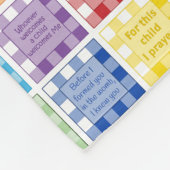 Gingham Bijbelverzen over kinderen baby's Fleece Deken (Hoek)