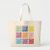 Gingham Bijbelverzen over kinderen baby's Grote Tote Bag (Voorkant)