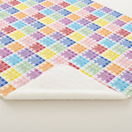 Gingham Bijbelverzen over kinderen baby's Sherpa Deken