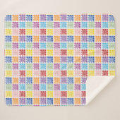 Gingham Bijbelverzen over kinderen baby's Sherpa Deken (Voorkant (horizontaal))