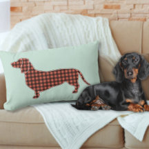 Gingham Black and Tan Tachshund Profiel - Mint