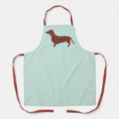 Gingham Black and Tan Tachshund Profiel - Mint Schort (Voorkant)