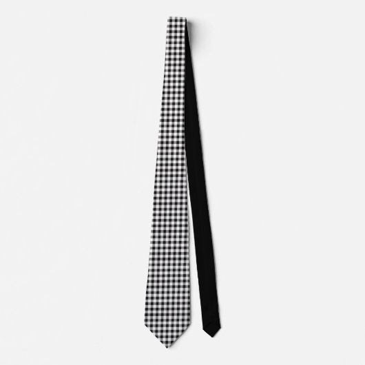 Gingham Black White Classic Tie Stropdas (Voorkant)
