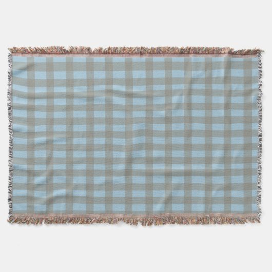 Gingham Blauw Deken (Voorkant)