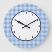 gingham blauw en witte klok (Voorkant)
