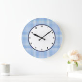 gingham blauw en witte klok (Huis)