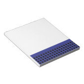 Gingham blauw en zwart notitieblok (Schuin)