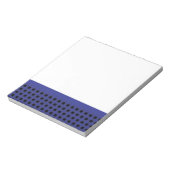 Gingham blauw en zwart notitieblok (Linkerzijde)