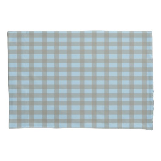 Gingham Blauw  Kussensloop (Voorkant)