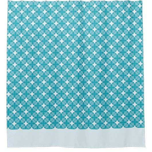 Gingham blauw-wit douchegordijn (Voorkant)