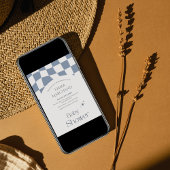 Gingham Blue Checkered | Plaid | Baby Shower Kaart