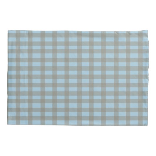 Gingham Blue Kussensloop (Achterkant)