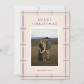 Gingham Border Feestdagenkaart (Voorkant)