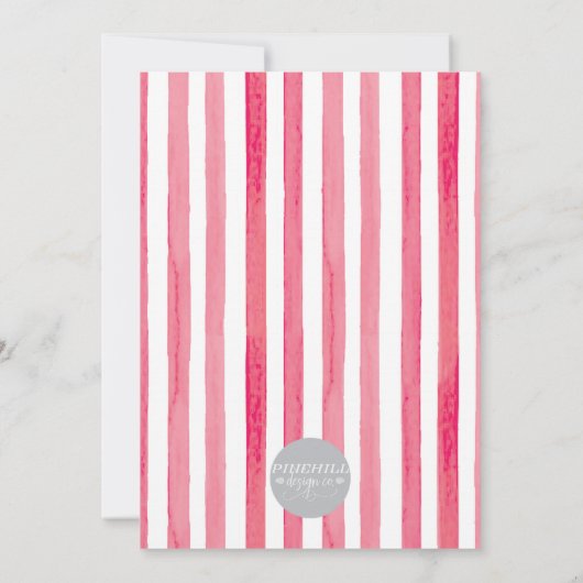 Gingham Bow Botanische Kerstmis Kaart (Achterkant)