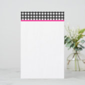Gingham Briefpapier (Staand voorkant)