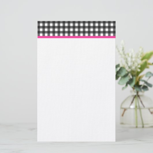 Gingham Briefpapier (Staand voorkant)