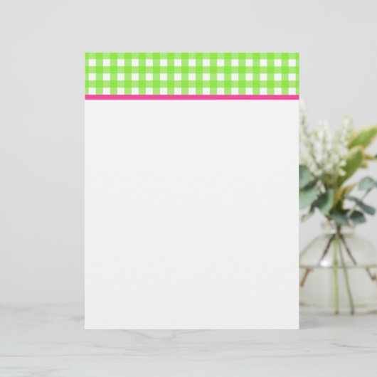 Gingham Briefpapier (Staand voorkant)