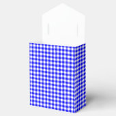 Gingham-Bright Blue-Favor Box, Tent Bedankdoosjes (Geopend)