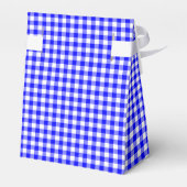 Gingham-Bright Blue-Favor Box, Tent Bedankdoosjes (Achterkant)