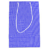 Gingham-Bright Blue-Gift Bag M Medium Cadeauzakje (Voorkant)