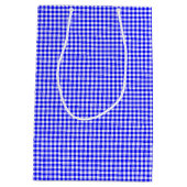 Gingham-Bright Blue-Gift Bag M Medium Cadeauzakje (Achterkant)