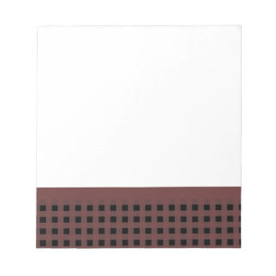 Gingham Brown en zwart Notitieblok