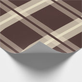 Gingham | Bruin & Beige Cadeaupapier (Hoek)