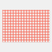 Gingham Buffalo Pset Red Modern Farmhouse Inpakpapier Vel (Voorkant)