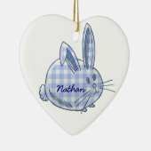 gingham bunny keramisch ornament (Rechts)